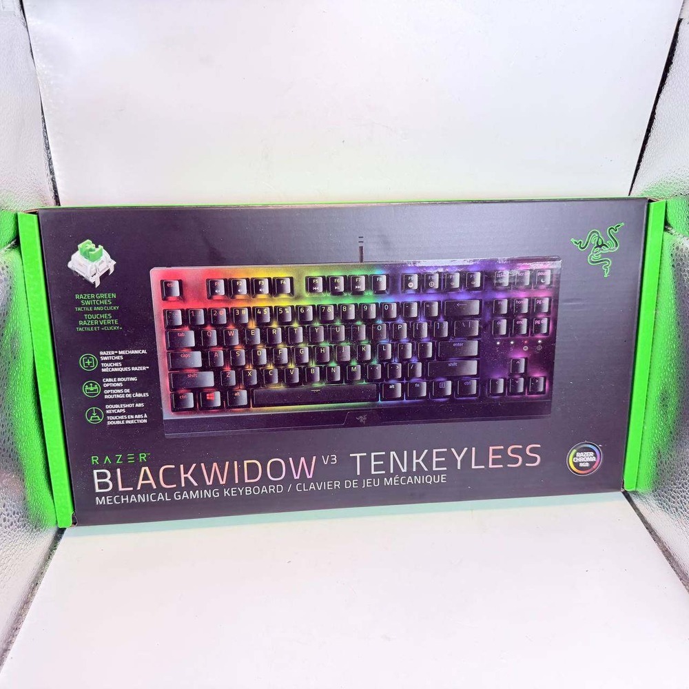 Razer BlackWidow V3 Tenkeyless Mechanical Gaming Keyboard Green Switches RGB TKL